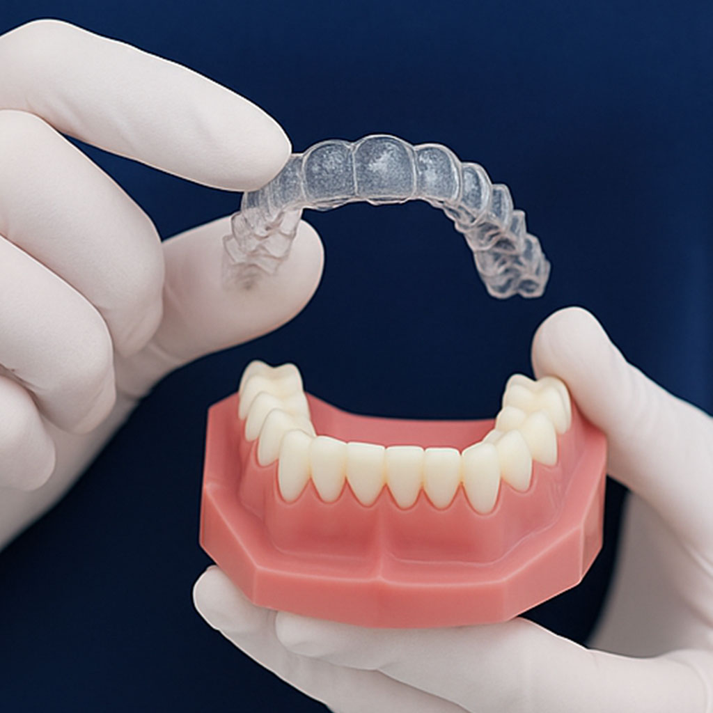 Tratamientos dentales – Ortodoncia | Clínica Dental Superbía Alineador dental transparente utilizado en tratamientos dentales de ortodoncia en Clínica Dental Superbía, Santa Cruz de Tenerife.